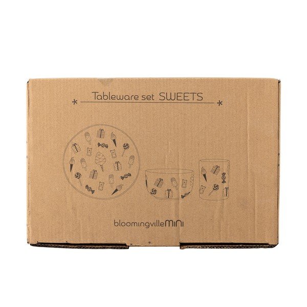 Kameninová dětská jídelní sada 3 ks Sweets – Bloomingville Mini-image-3