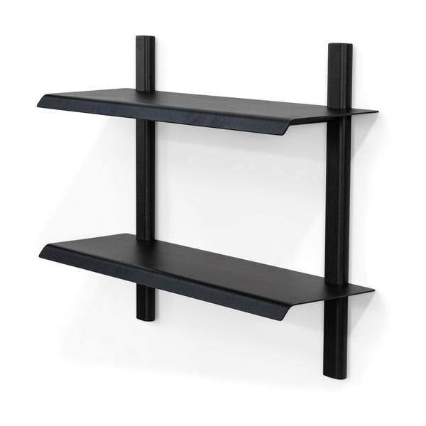 Černá patrová kovová police 60 cm Hola – Spinder Design-image-2