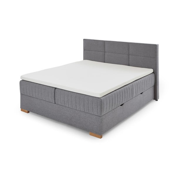 Šedá boxspring postel s úložným prostorem 160x200 cm Tambo – Meise Möbel