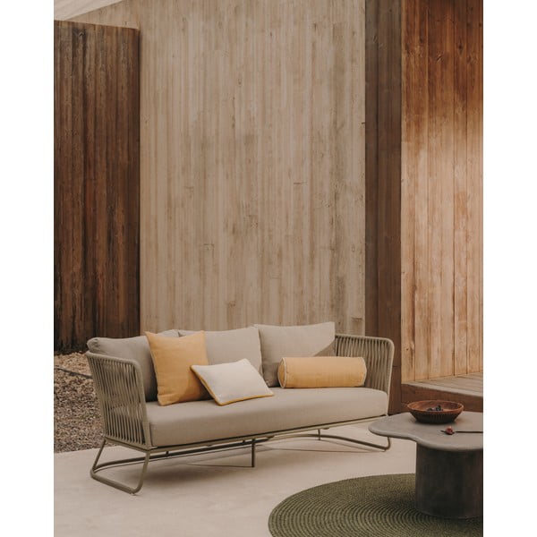 Zelený kulatý venkovní koberec z recyklovaných vláken ø 200 cm Despas – Kave Home-image-2