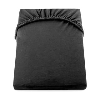 Černé elastické prostěradlo DecoKing Nephrite, 160/180 x 200 cm