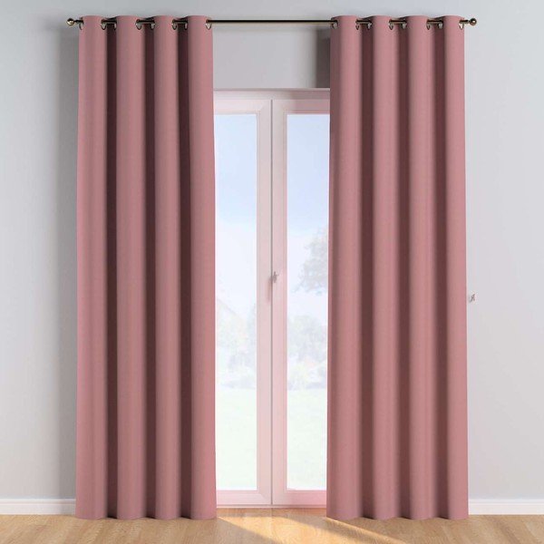 Růžový závěs 260x130 cm Cotton Story - Yellow Tipi-image-1