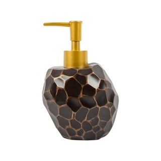 Tmavě hnědý dávkovač mýdla z polyresinu 200 ml Jayla – Mioli Decor