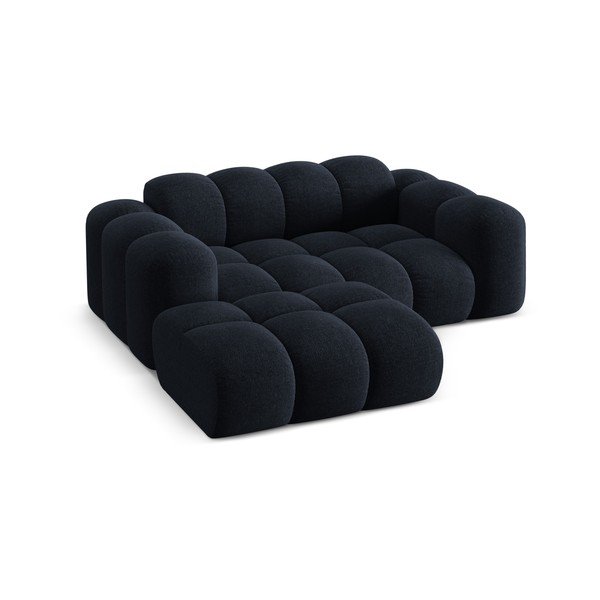 Tmavě modrá žinylková rohová pohovka (levý roh/s lenoškou) Treno – Cosmopolitan Design-image-2