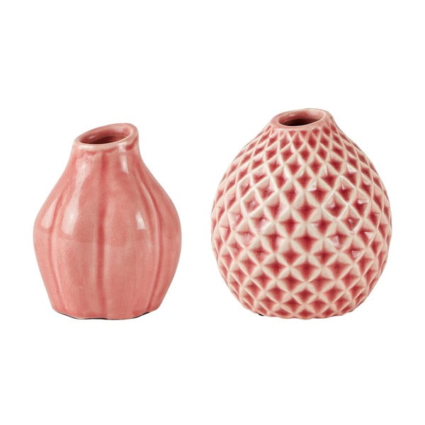 Sada 2 růžových keramických váz Villa Collection