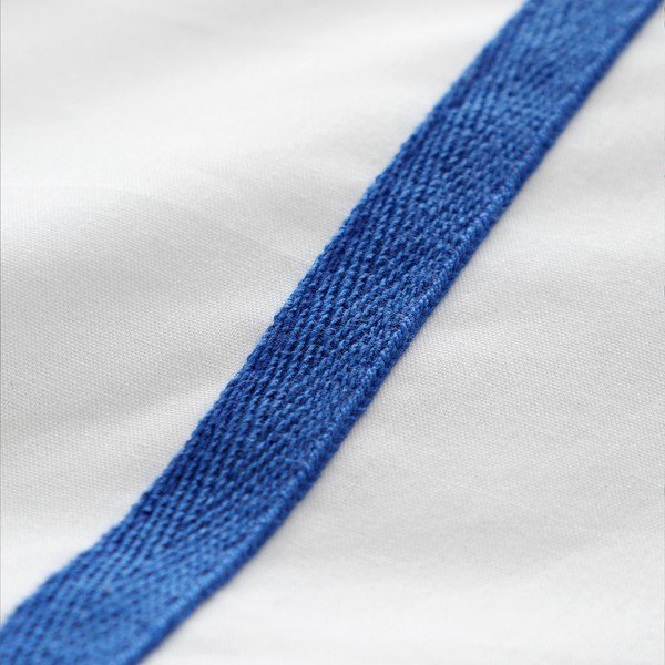 Modro-bílé bavlněné povlečení na jednolůžko 135x200 cm Herringbone Trim Stripe – Content by Terence Conran-image-3