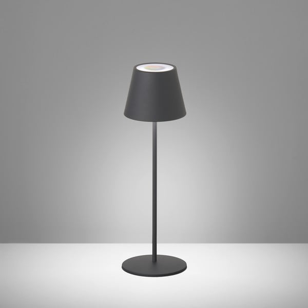 Černá LED stmívatelná stolní lampa se senzorem pohybu a s kovovým stínidlem (výška 38 cm) Tropea – Fischer & Honsel-image-1