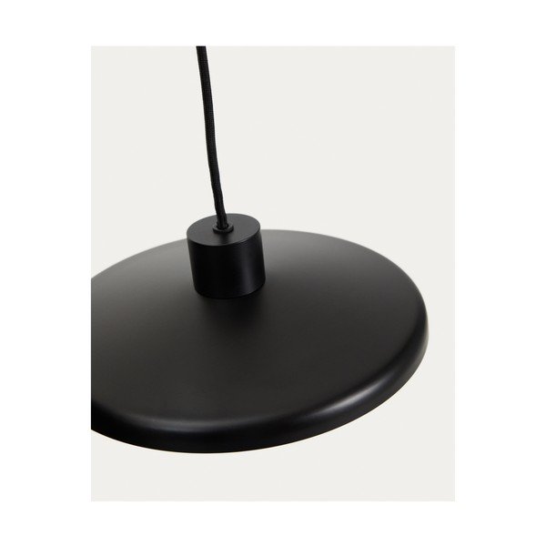 Černé závěsné svítidlo s kovovým stínidlem Nuvira – Kave Home-image-3