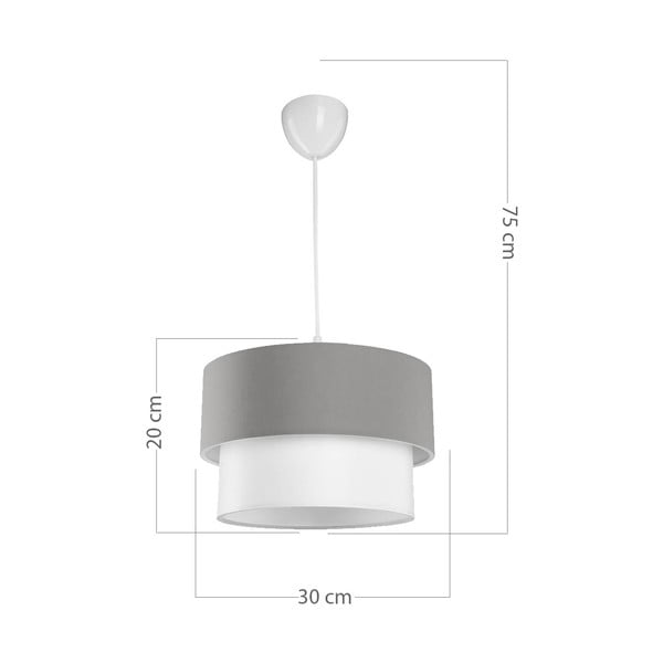 Bílo-šedé stropní svítidlo 60x18.5 cm – Squid Lighting-image-3