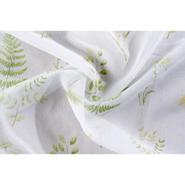 Bílo-zelená záclona 140x245 cm Caledonia – Mendola Fabrics-image-2