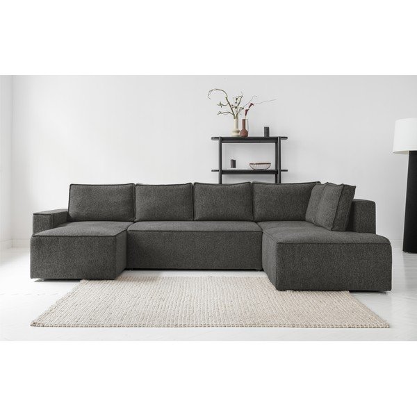 Antracitová rozkládací rohová pohovka (pravý roh) Brave Dave – Miuform-image-1