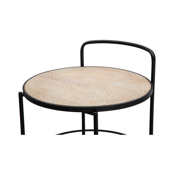 Kovový servírovací stolek na kolečkách 41,5x40 cm Arex – Mauro Ferretti-image-3