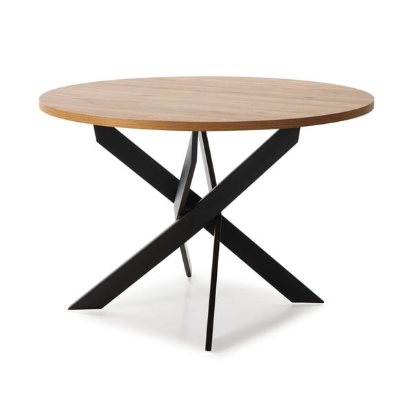 Kulatý jídelní stůl s deskou v dubovém dekoru 120x120 cm Ther – Marckeric-image-2