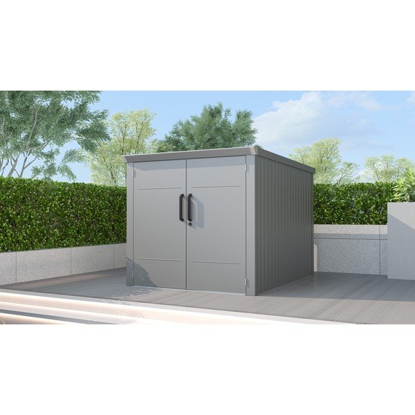 Šedá zahradní skříň Avocado B – Rojaplast-image-1