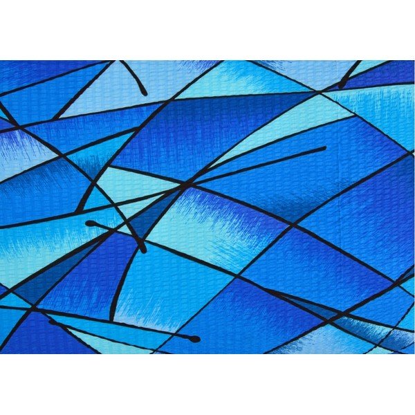 Modré krepové povlečení na jednolůžko 140x200 cm Rainbow -image-1