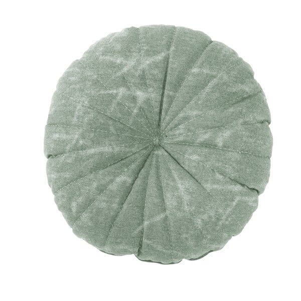 Zelený dekorativní polštář Tiseco Home Studio Chester, ø 38 cm