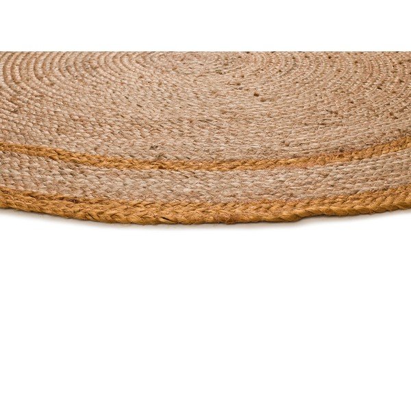 Kulatý koberec v přírodní a horčicové barvě ø 120 cm Mahon – Universal-image-3
