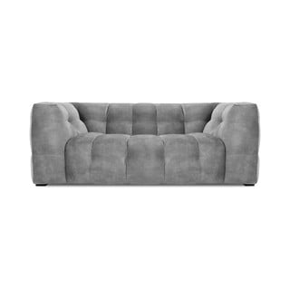 Šedá sametová pohovka Windsor & Co Sofas Vesta, 208 cm