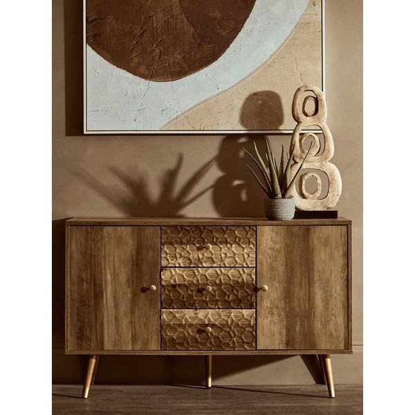 Komoda v tmavě přírodní barvě 114x70x39 cm Frida – Premier Housewares-image-1