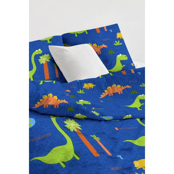 Modré dětské povlečení na jednolůžko 140x200 cm Dinolar – Mijolnir-image-2