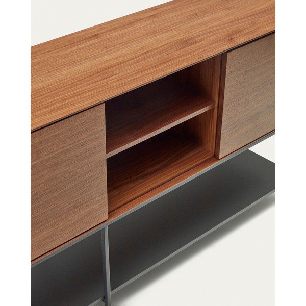 Nízká komoda v dekoru ořechu v přírodní barvě 195x80 cm Vedrana – Kave Home-image-3