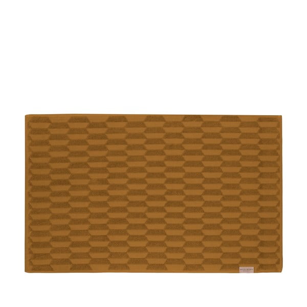 Okrově žlutá koupelnová předložka 50x80 cm Geo – Mette Ditmer Denmark