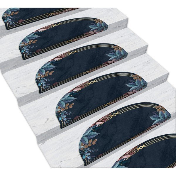 Tmavě modré nášlapy na schody v sadě 16 ks 65x20 cm Sanctuary – Vitaus-image-1