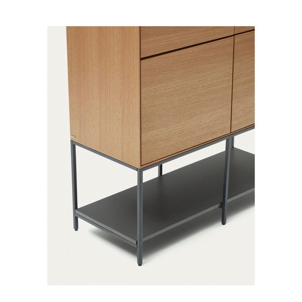 Skříňka v dekoru dubu v přírodní barvě 97,5x160 cm Vedrana – Kave Home-image-4