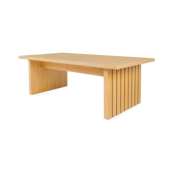 Konferenční stolek s deskou v dubovém dekoru v přírodní barvě 60x120 cm Stripe – Woodman-image-3