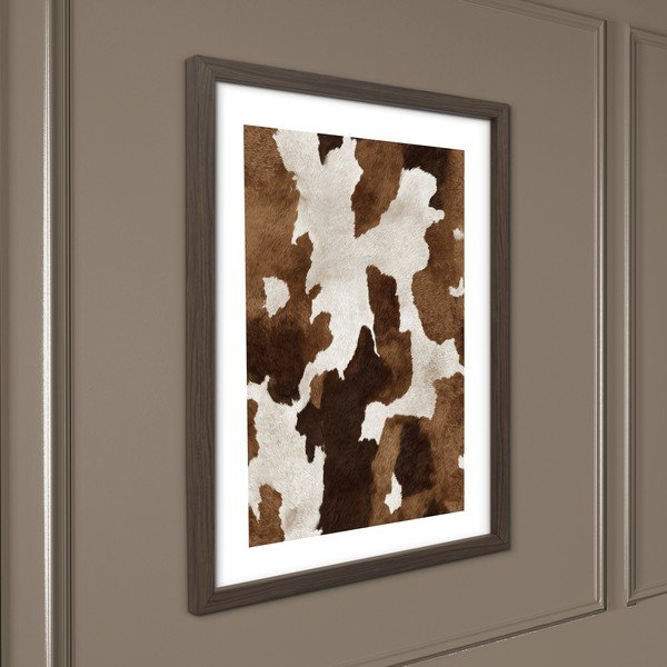 Tištěný obraz s rámem 30x40 cm Cowhide – Styler-image-1