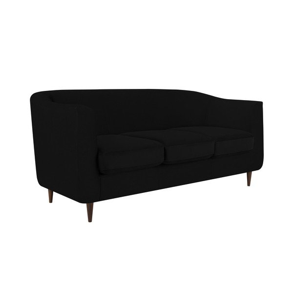 Černá sametová pohovka Kooko Home Glam, 175 cm-image-2