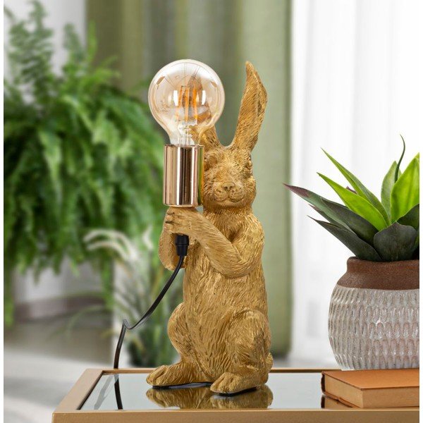 Stolní lampa ve zlaté barvě (výška 35,5 cm) Rubbit – Mauro Ferretti-image-1