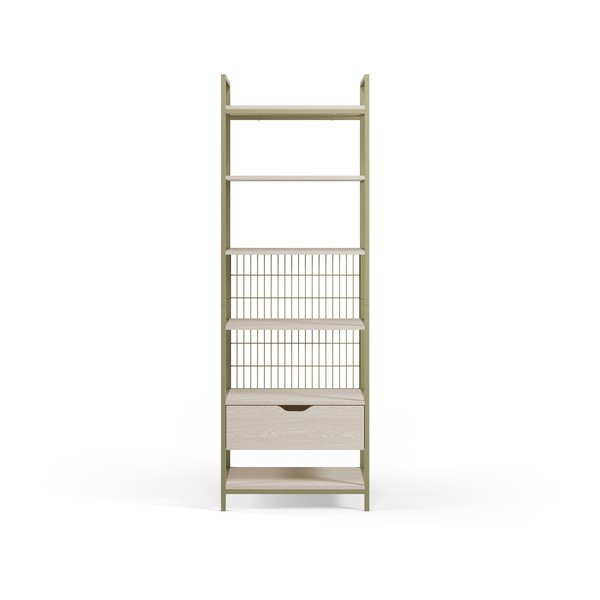 Zelená ocelová knihovna 60x179,5x40 cm Amara – Marckeric-image-4