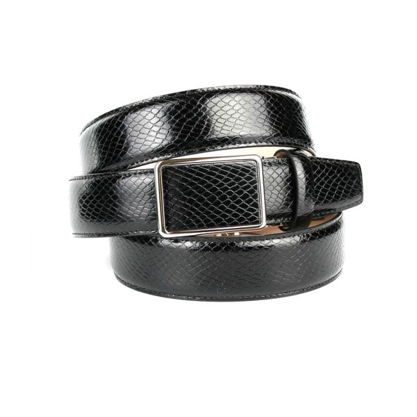 Pánský kožený pásek 17SN10S Black, 90 cm