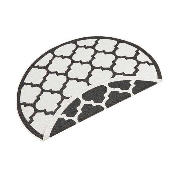 Černo-krémový venkovní koberec NORTHRUGS Palermo, ⌀ 200 cm-image-3