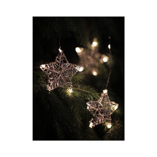 LED světelný řetěz se 4 závěsy ve tvaru hvězdiček DecoKing Stars, 38 světýlek, délka 0,75 m-image-4