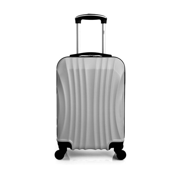 Stříbrně šedý cestovní kufr na kolečkách Hero Moscou-e, 30 l