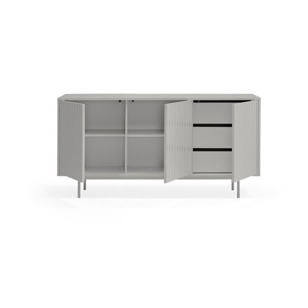 Šedá nízká komoda 159x80 cm Sierra – Teulat-image-4