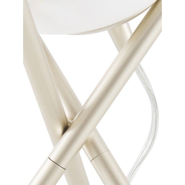 Bílá stolní lampa se skleněným stínidlem Westwing Collection Erik, výška 33 cm-image-2