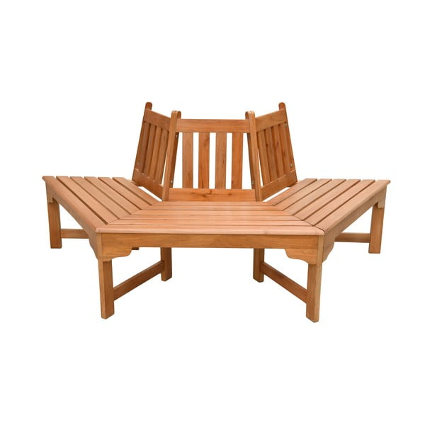 Dřevěná zahradní lavice v přírodní barvě Ontario – Garden Pleasure-image-2