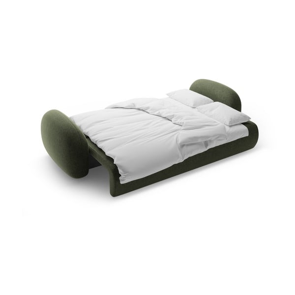 Zelená žinylková rozkládací/s úložným prostorem pohovka 262 cm Tonale – Cosmopolitan Design-image-4