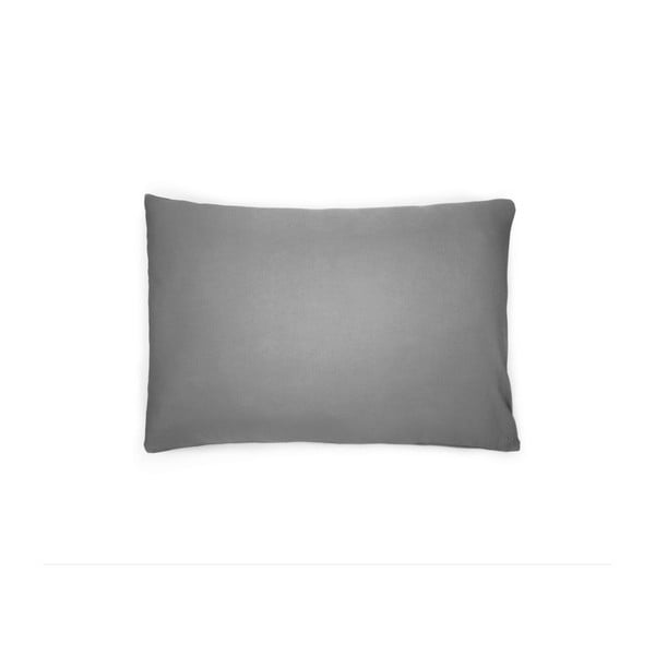 Tmavě šedý povlak na polštář z bavlněného saténu L'Officiel Interiors, 40 x 80 cm
