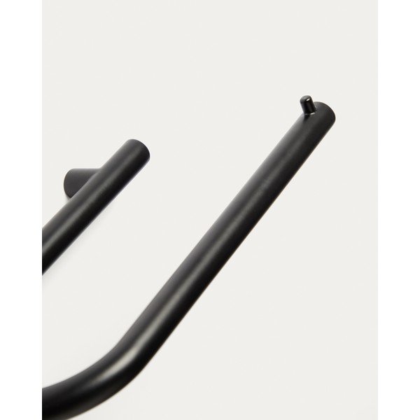 Černý nástěnný držák na toaletní papír z nerezové oceli Arely – Kave Home-image-3