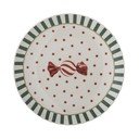 Bílý dezertní  talíř s vánočním motivem z kameniny ø 16 cm Yule – Bloomingville