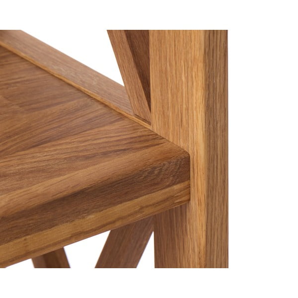 Regál z dubového dřeva v přírodní barvě 70x124 cm X-Shelf – Unique Furniture-image-3