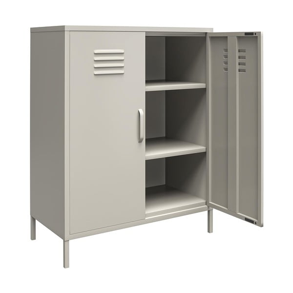Světle šedá kovová skříňka 79x100 cm Bradford – Støraa-image-2
