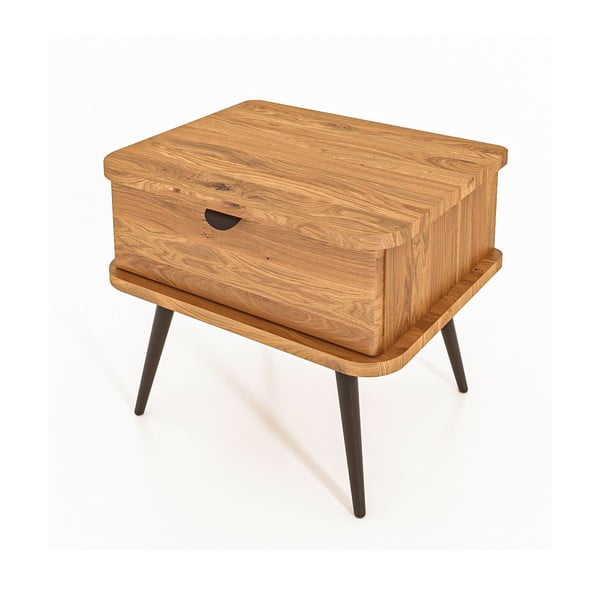 Noční stolek z dubového dřeva v přírodní barvě Kula – The Beds-image-3