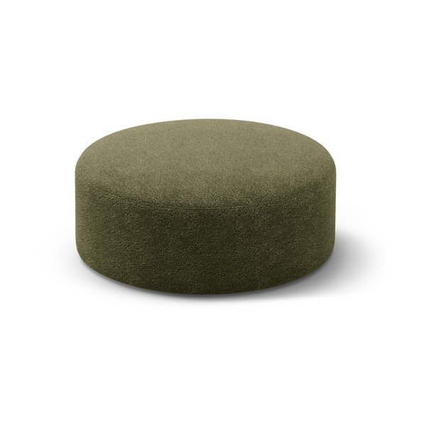 Zelený taburet z textilie bouclé Dia – Micadoni 