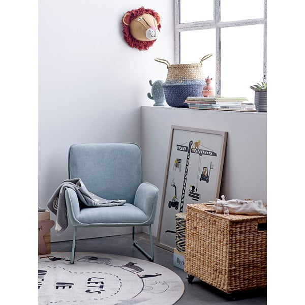 Bílý koberec Bloomingville Mini Animals, ø 130 cm-image-1