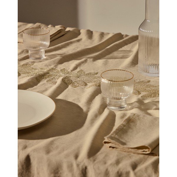 Ubrus s příměsí lnu 150x250 cm Oreti – Kave Home-image-1